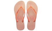 Havaianas Womens Slim Glitter Iridescent Peach Rose