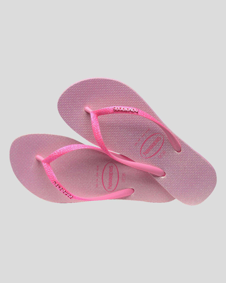 Havaianas Womens Slim Glitter Iridescent Pink Lemonade