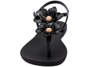 Ipanema Womens Duo Flowers Sandal Black Beige