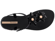 Ipanema Womens Duo Flowers Sandal Black Beige