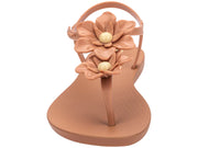 Ipanema Womens Duo Flowers Sandal Brown Yellow