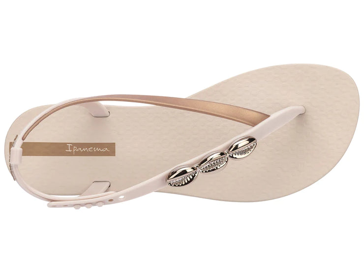 Ipanema Womens Salty II Sandal Beige Gold