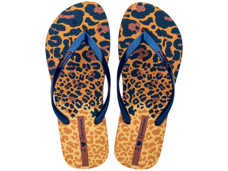 Ipanema Womens Animale Print VI Yellow Pearly Blue