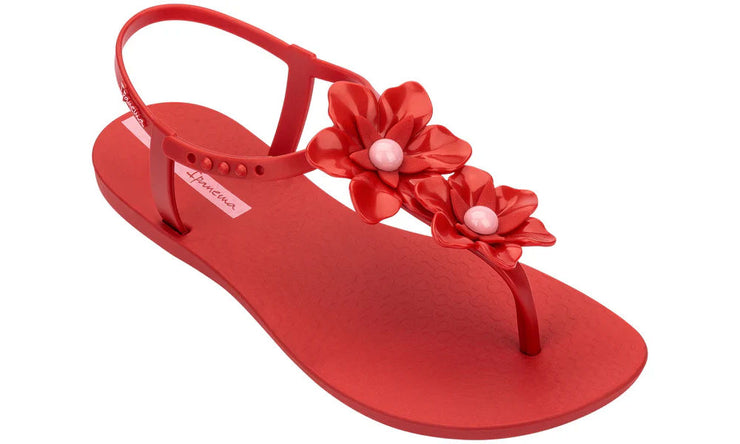 Ipanema Womens Duo Flowers Sandal Red Pink