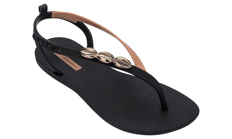 Ipanema Womens Salty Sandal Black Beige Bronze