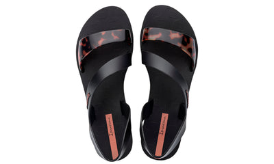 Ipanema Womens Vibe Sandal Black Turtle Pink