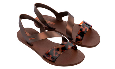 Ipanema Womens Vibe Sandal Brown Turtle Orange