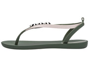 Ipanema Womens Salty II Sandal Green Beige Silver