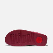 FitFlop Womens LuLu Leather Toepost Redberry