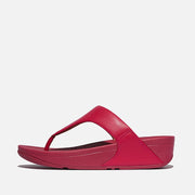 FitFlop Womens LuLu Leather Toepost Redberry