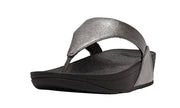 FitFlop Womens LuLu Leather Toe-Post Sandal Classic Pewter Mix