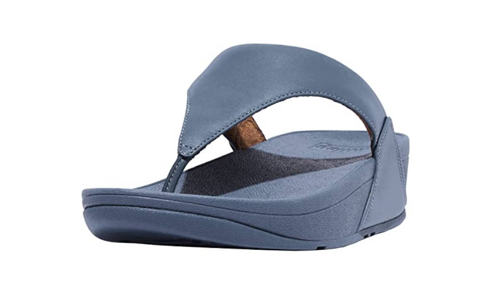 FitFlop Womens LuLu Leather Toe-Post Sandal Sail Blue – Island