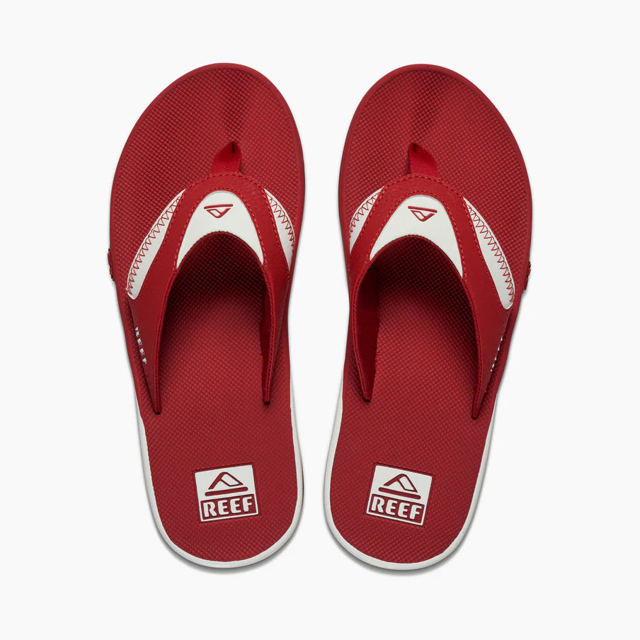 Reef Mens Fanning Pregame Crimson White – Island Comfort Footwear