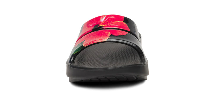 OOFOS Womens OOahh Limited Slide Sandal Hibiscus