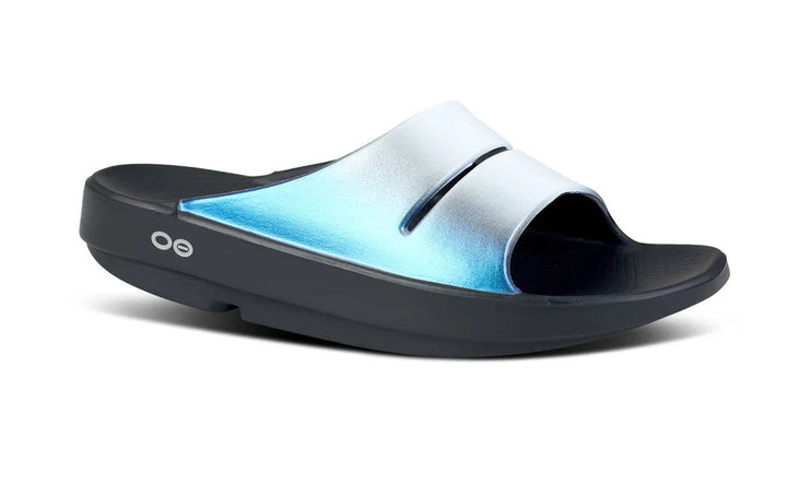 OOFOS Womens OOahh Luxe Slide Frost