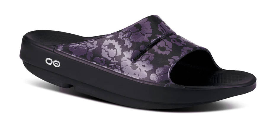★OOFOS★ OOAHH MIDNIGHT Elegant Midnight Tropics 5002996049 OOFOS Womens OOahh Limited Slide Midnight Tropics – Island
