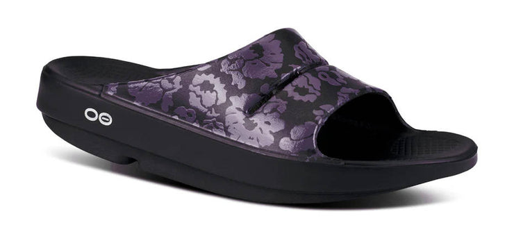 OOFOS Womens OOahh Limited Slide Midnight Tropics