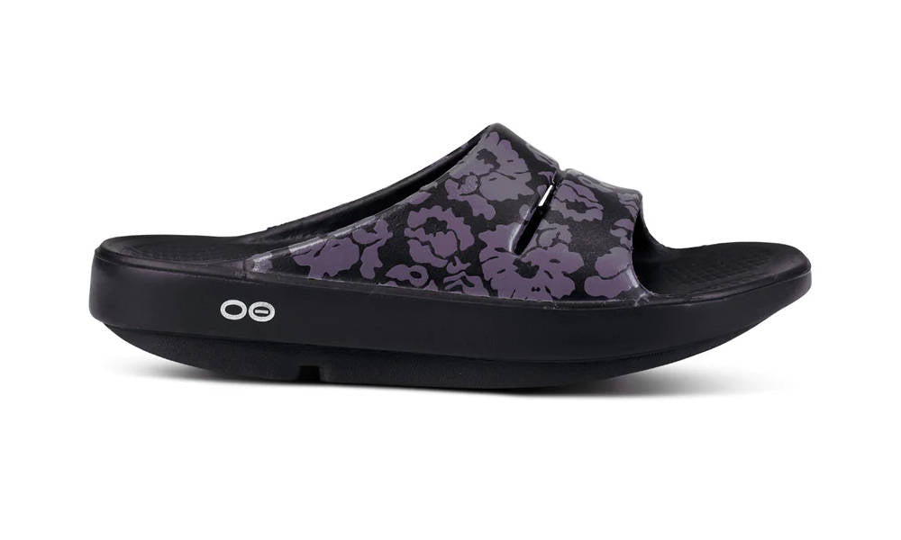 ■OOFOS■ OOAHH MIDNIGHT Elegant Midnight Tropics 5002996049 OOFOS Womens OOahh Limited Slide Midnight Tropics – Island