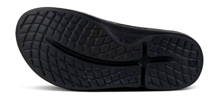■OOFOS■ OOAHH MIDNIGHT Elegant Midnight Tropics 5002996049 Women's OOahh Luxe Slide Sandal - Midnight Spectre – OOFOS