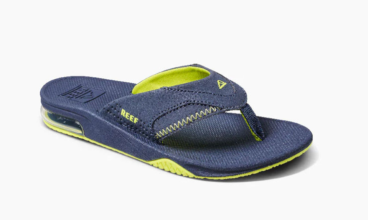 Reef Kids Fanning Lime Navy