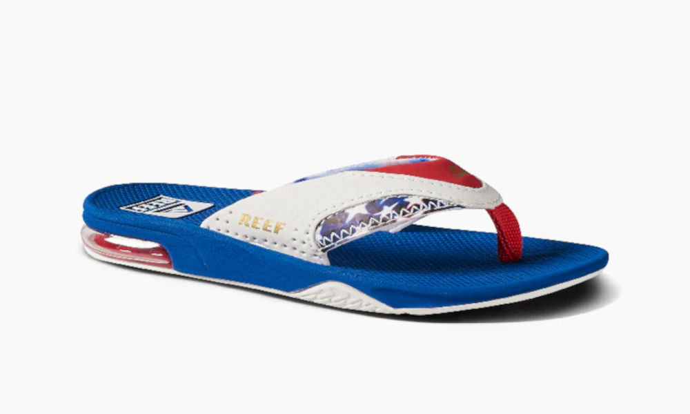 Reef Fanning Kids - Slippers voor jongens - Blauw - Shoemixx.nl