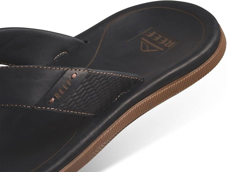 Reef Mens Leather Santa Ana Black