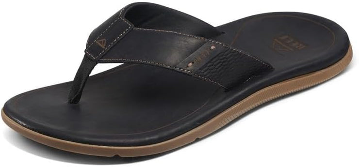 Reef Mens Leather Santa Ana Black