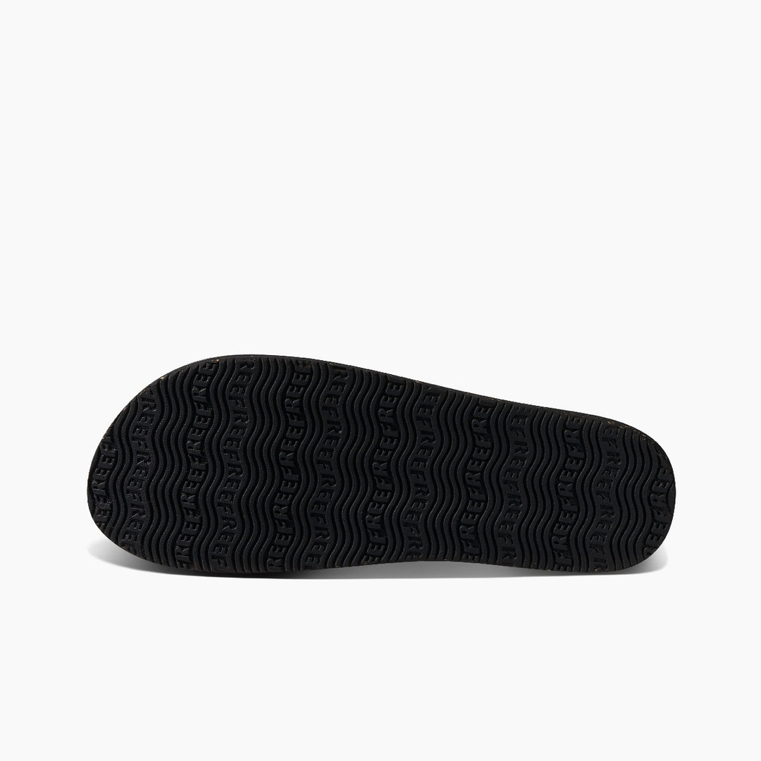 Reef Womens Solana Leather Dusty Black – Island Comfort Footwear Fashion