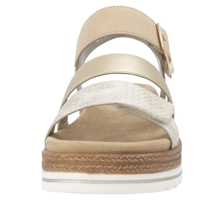 Remonte Womens Jocelyn 55 Metallic Muschel Light Gold Tan