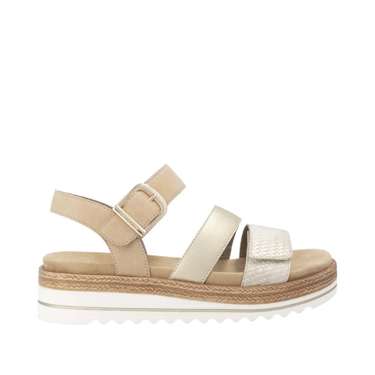 Remonte Womens Jocelyn 55 Metallic Muschel Light Gold Tan
