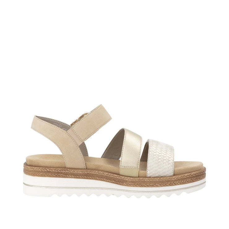 Remonte Womens Jocelyn 55 Metallic Muschel Light Gold Tan