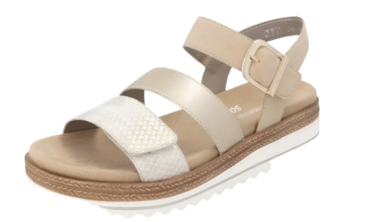 Remonte Womens Jocelyn 55 Metallic Muschel Light Gold Tan