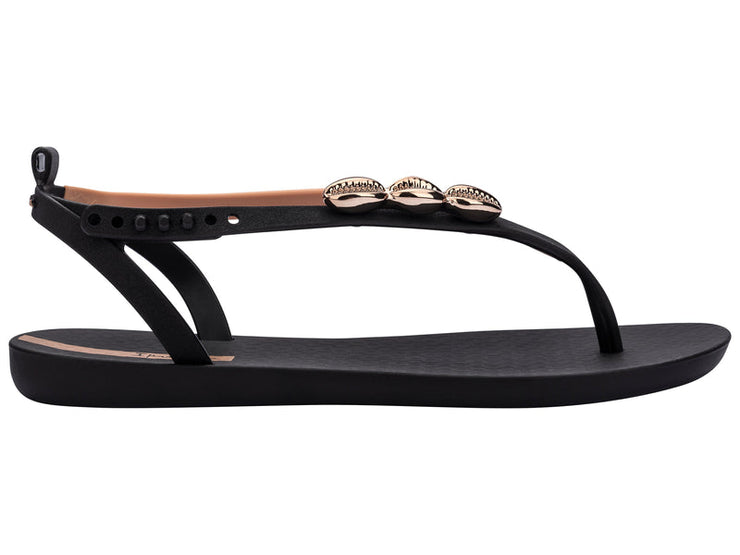 Ipanema Womens Salty Sandal Black Beige Bronze