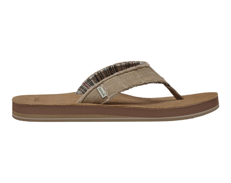 Sanuk Mens Fraid Not Soft Top Natural