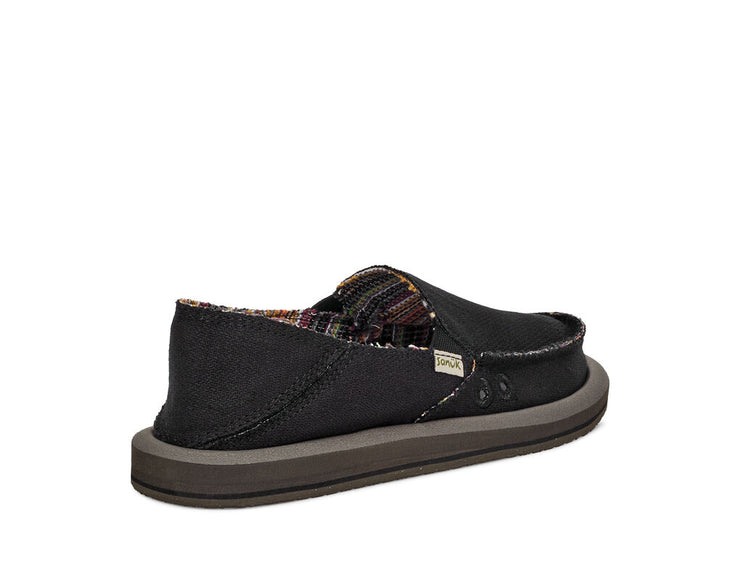 Sanuk Womens Donna Hemp 2 Tone Black