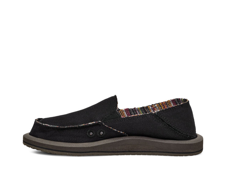 Sanuk Womens Donna Hemp 2 Tone Black