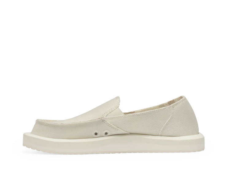 Sanuk Womens Donna Hemp White