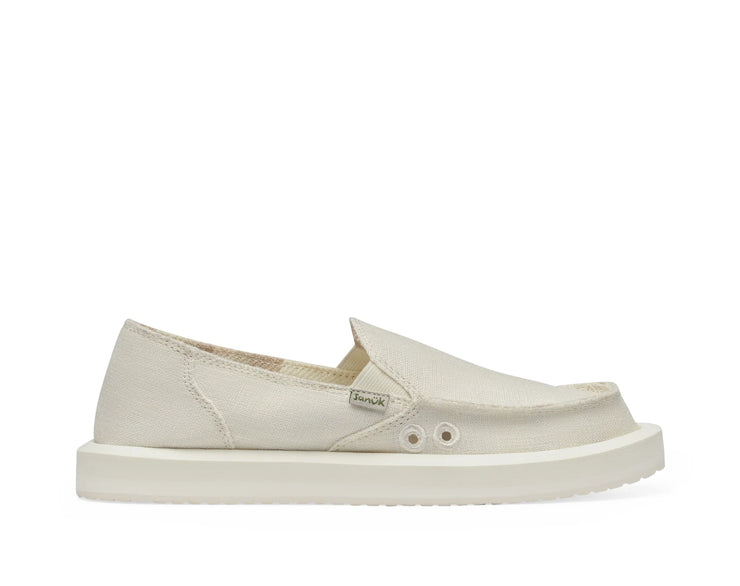 Sanuk Womens Donna Hemp White