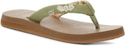 Sanuk Womens Yoga Paradise 2 Sage Paradise Palms 