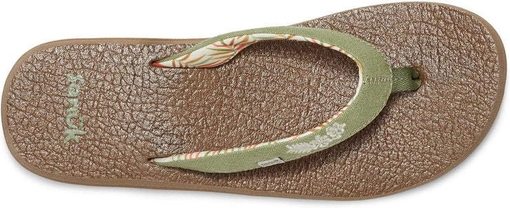 Sanuk Womens Yoga Paradise 2 Sage Paradise Palms 
