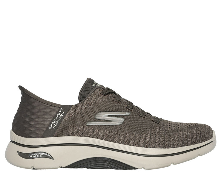 Skechers Mens Slip-ins Go Walk Arch Fit 2.0 Grand Select 2 Wide Taupe