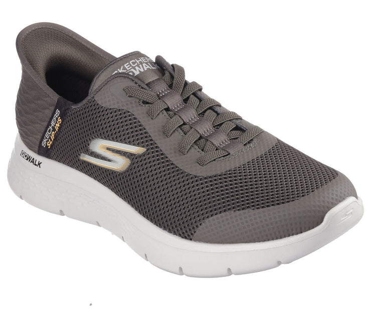 Skechers Mens Slip-ins Go Walk Flex Hands Up Brown