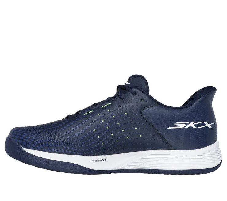 Skechers Mens Viper Court Reload Slip In Pickleball Navy Yellow