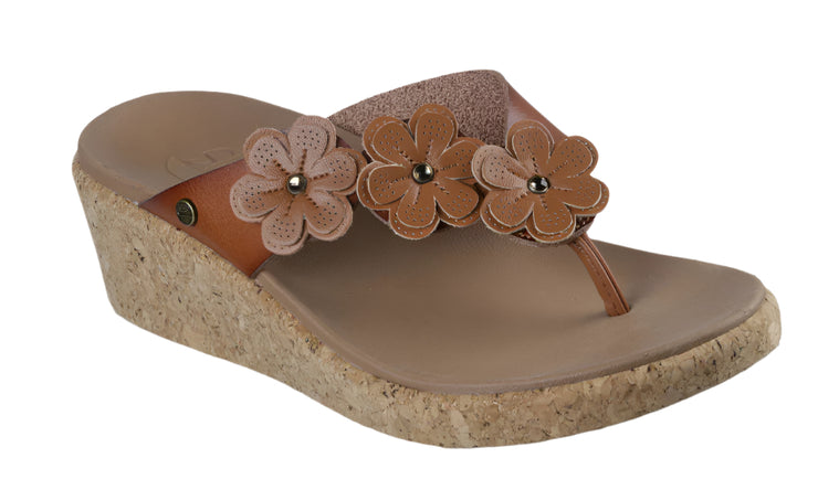 Skechers Womens Arch Fit Beverlee Rare Blossom Luggage