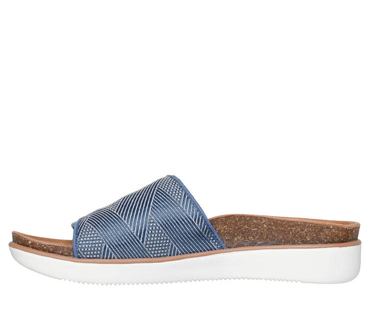 Skechers Womens Lifted Comfort Restless Wave Navy