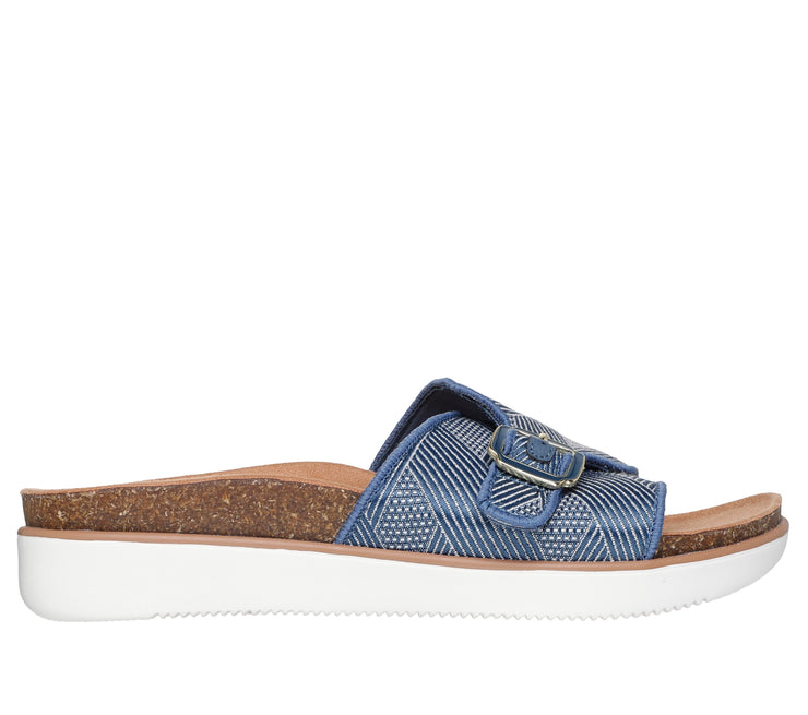 Skechers Womens Lifted Comfort Restless Wave Navy