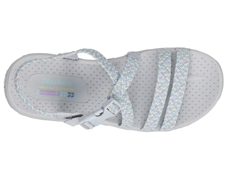 Skechers Womens Reggae Adore You Sandal Grey Multi