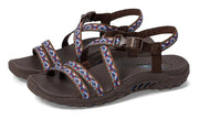 Skechers Womens Reggae Dream Weaver Chocolate Multi 