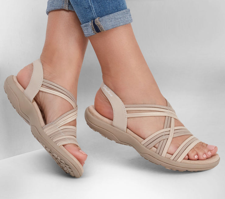 Skechers Womens Reggae Slim Simply Stretch Natural Taupe 