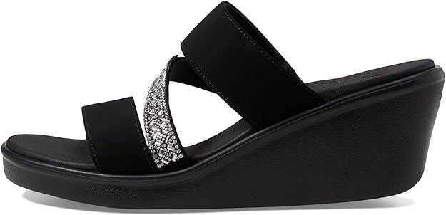 Skechers Womens Rumble On Social Glam Black